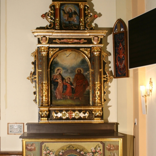 ołtarz boczny Św. Rodziny z 1637 r. po konserwacji