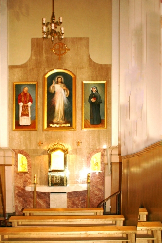 ołtarz boczny w kościele Matki Bożej Szkaplerznej w Dąbrowie Tarnowskiej