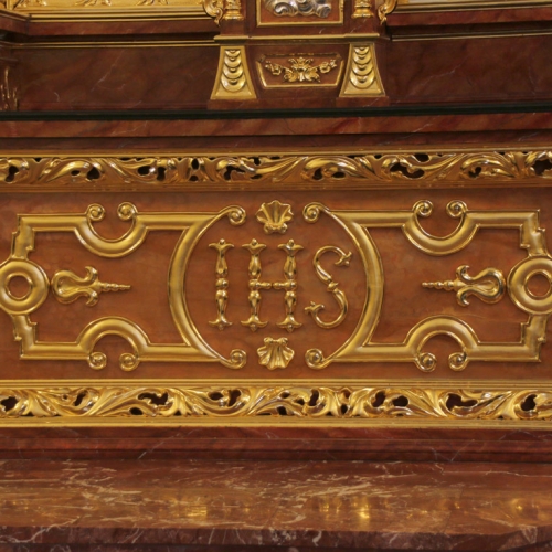 ołtarz w kaplicy Św. Krzyża XVIII w. antepedium po konserwacji