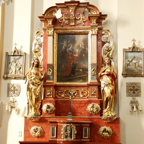 ołtarz św. Barbary XVI-XIXw. po konserwacji
