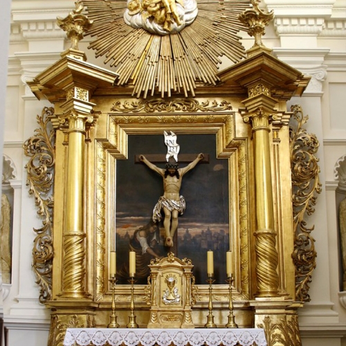 ołtarz w kaplicy Św. Krzyża XVIII w. przed konserwacją