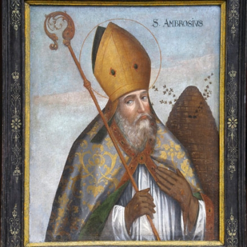 św. Ambroży XVII w. z Gwoźdźca po konserwacji