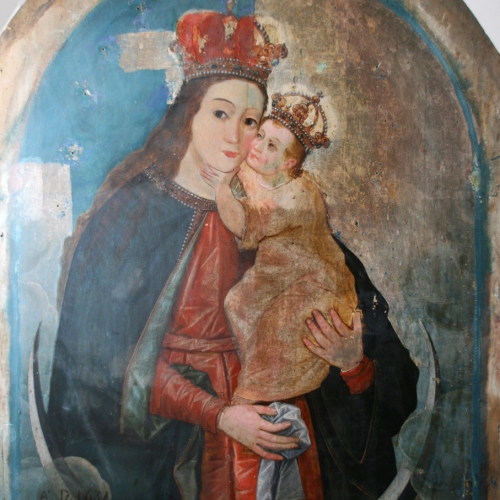 Matka Boża z Gwoźdźca 1634 r. w czasie konserwacji