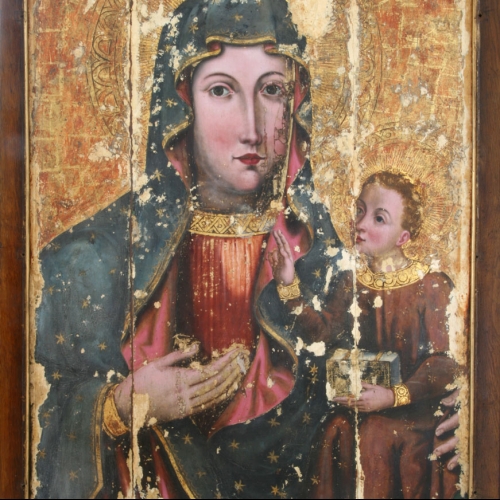 Matk Boża Okulicka XVIw. w czasie konserwacji