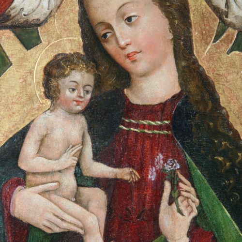 Matka Boża z Dzieciątkiem z Poręby Radlnej XVIw. po konserwacji