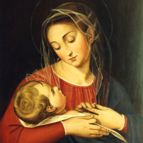 Matka Opatrzności Bożej Scipione da Gaeta, olej na desce