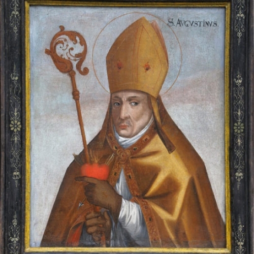 św. Augustyn XVII w. z Gwoźdźca po konserwacji